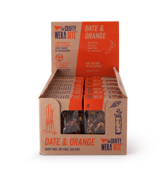 Crafty Weka Bites - Orange & Date - 12 x 40g Bite Box