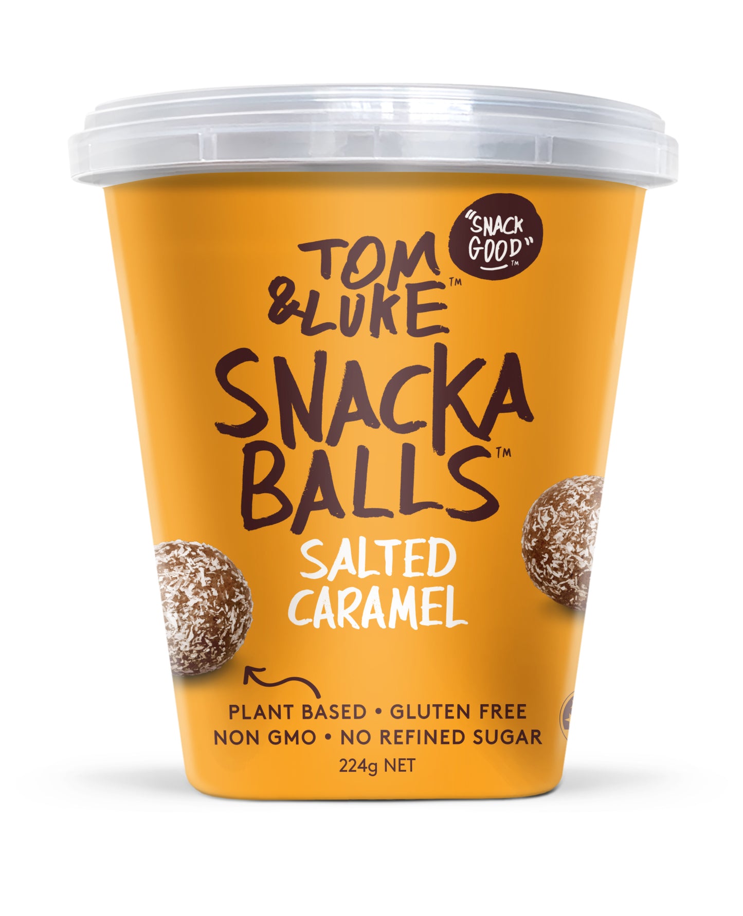 Tom & Luke Snackaballs - Salted Caramel - 8 Tub Box