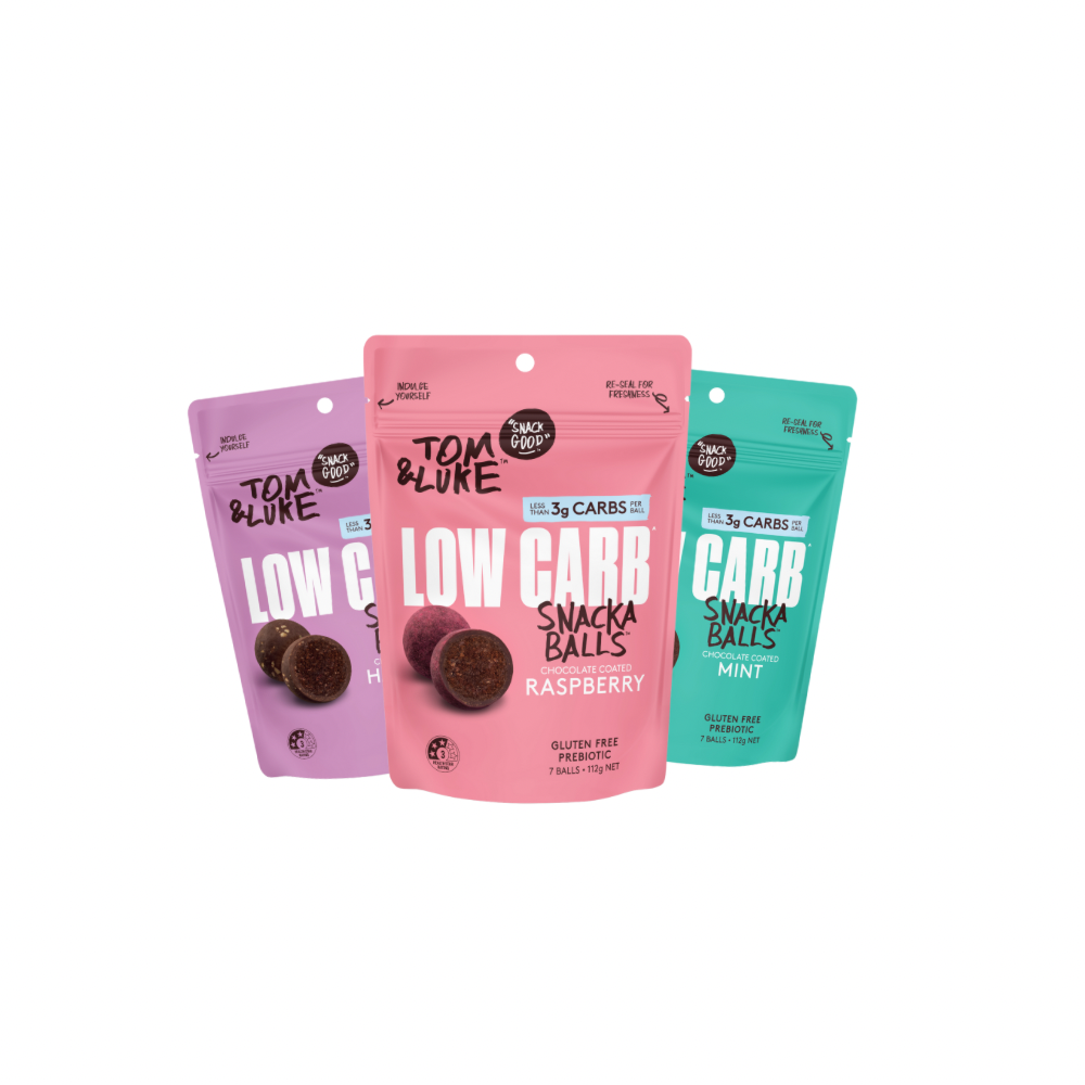 Tom & Luke Snackaballs - Low Carb - Mixed 9 Pouch Box