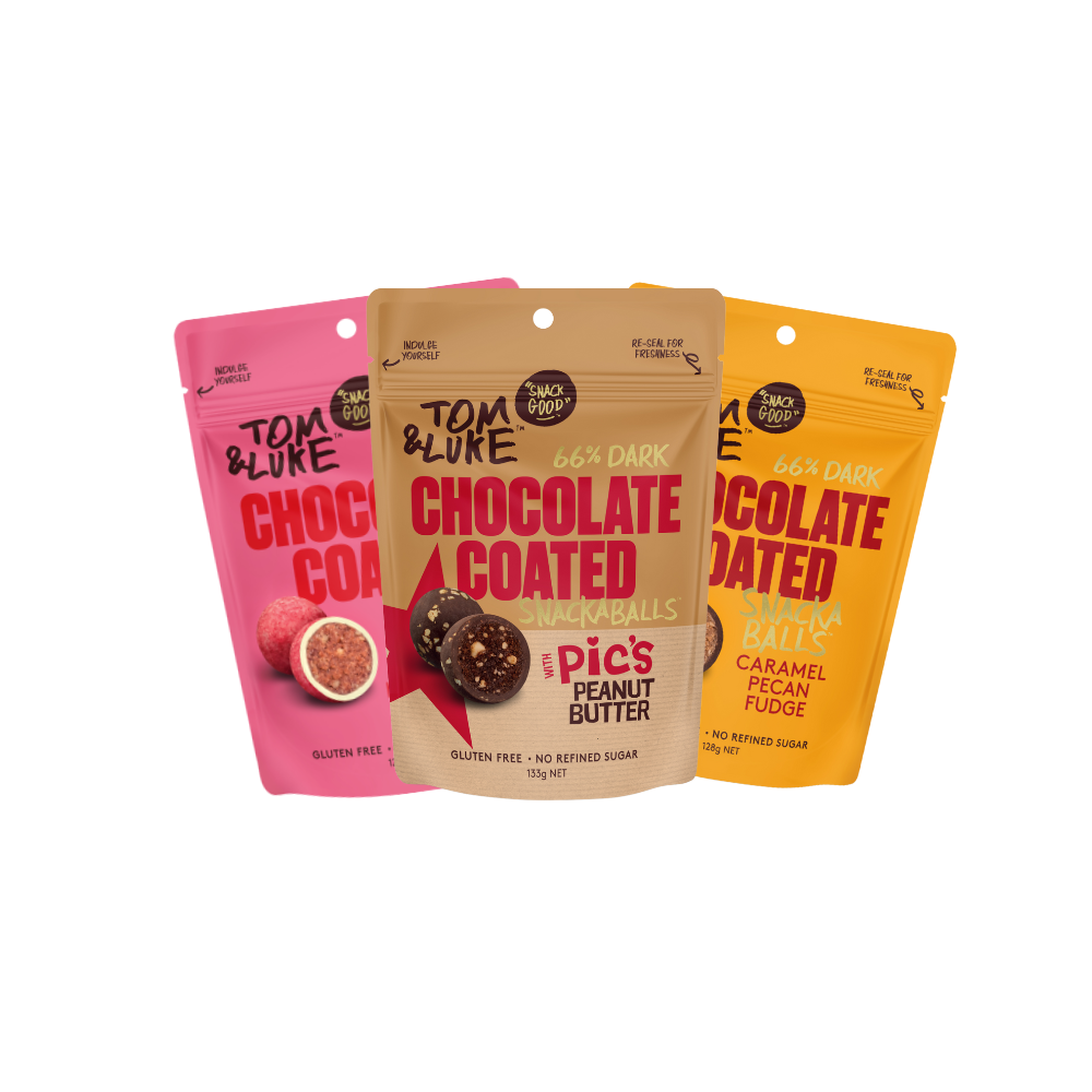 Tom & Luke Chocolate Coated - Thruple box - 9 Pouch mixed box