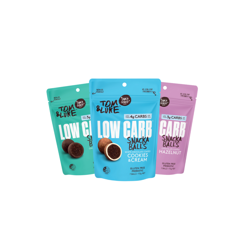 Tom & Luke Snackaballs - Low Carb - Mixed 9 Pouch Box