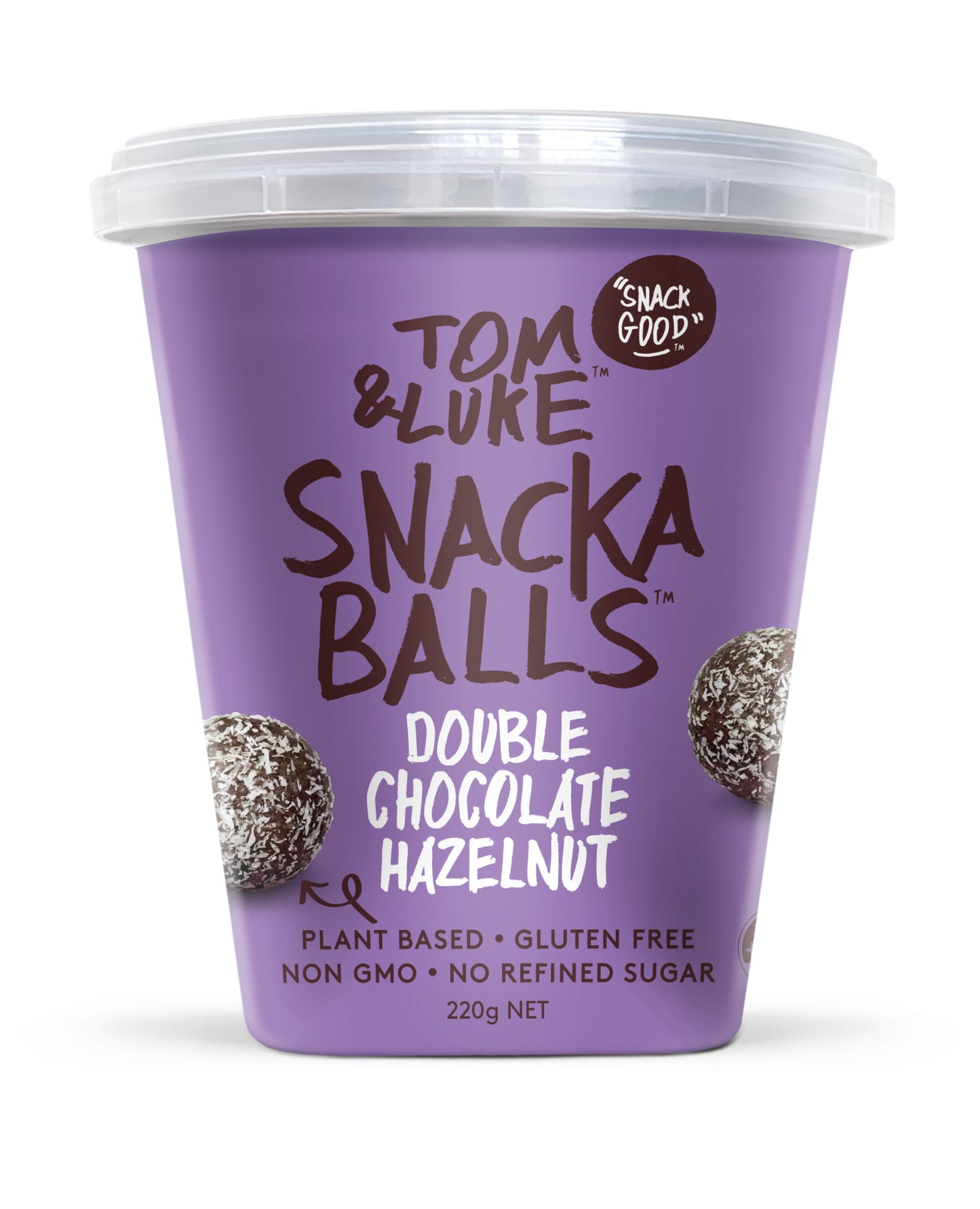 Tom & Luke Snackaballs - Double Chocolate Hazelnut - 8 Tub Box