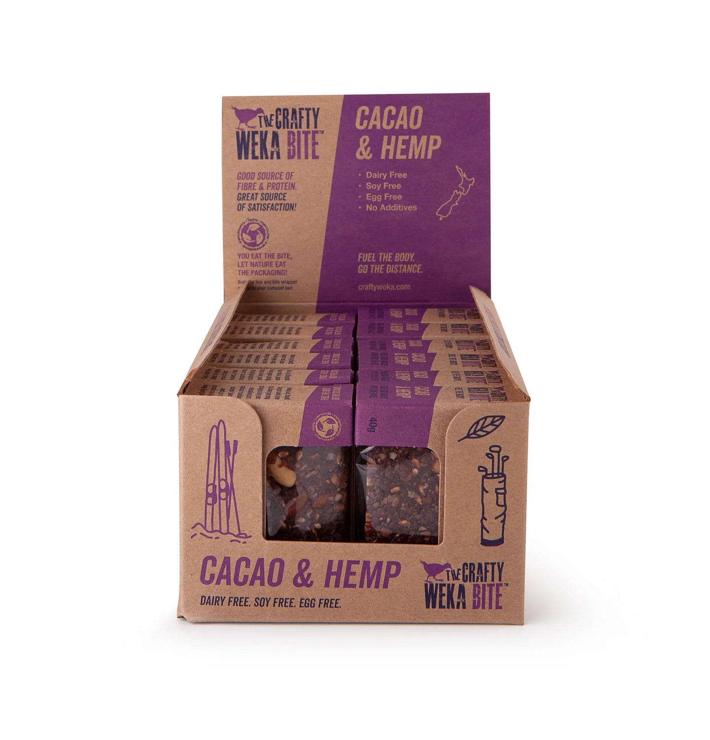 Crafty Weka Bars - Cacao & Hemp - 12 Bar Box