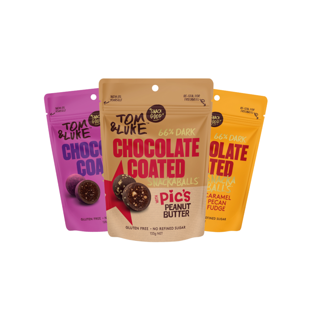 Tom & Luke Chocolate Coated - Thruple box - 9 Pouch mixed box