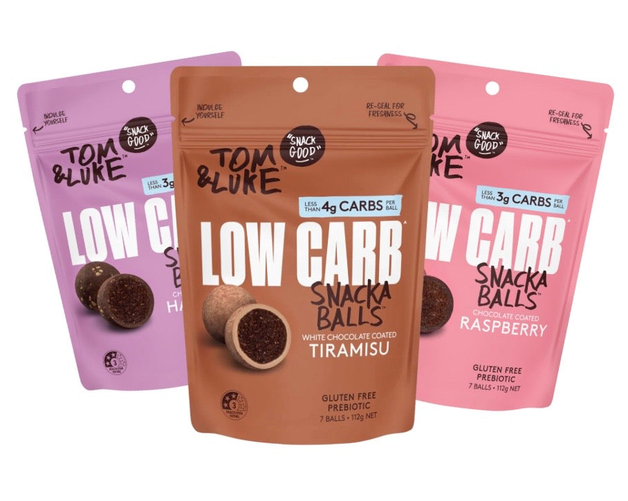 Tom & Luke Snackaballs - Low Carb - Mixed 9 Pouch Box