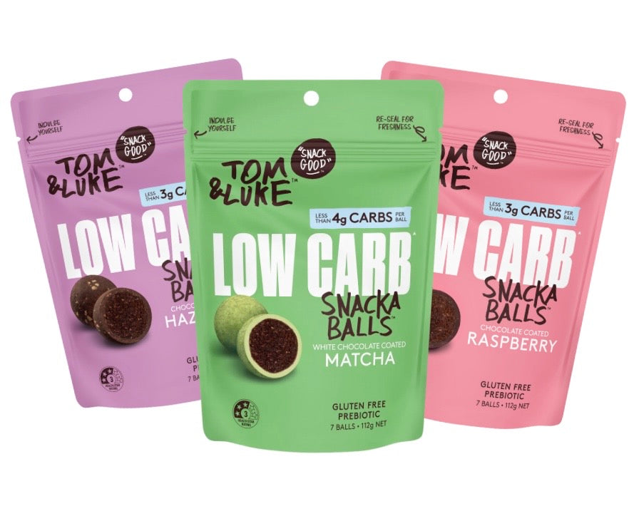 Tom & Luke Snackaballs - Low Carb - Mixed 9 Pouch Box