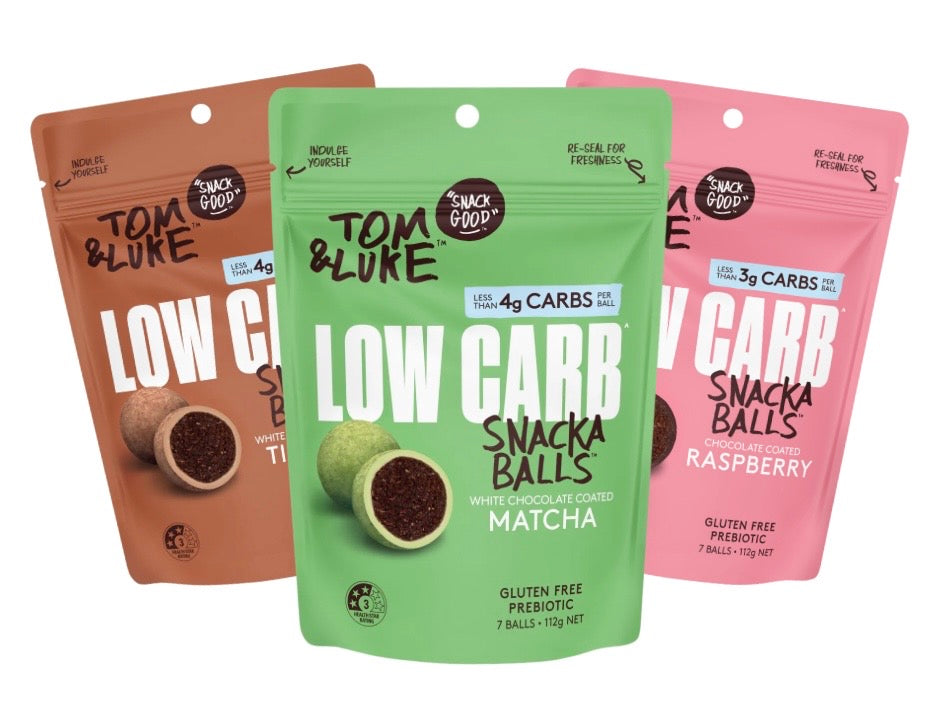 Tom & Luke Snackaballs - Low Carb - Mixed 9 Pouch Box