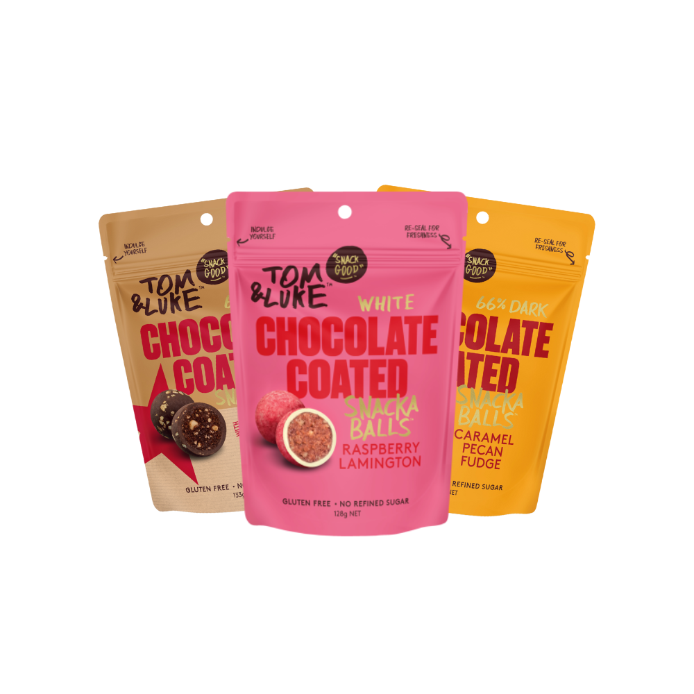 Tom & Luke Chocolate Coated - Thruple box - 9 Pouch mixed box