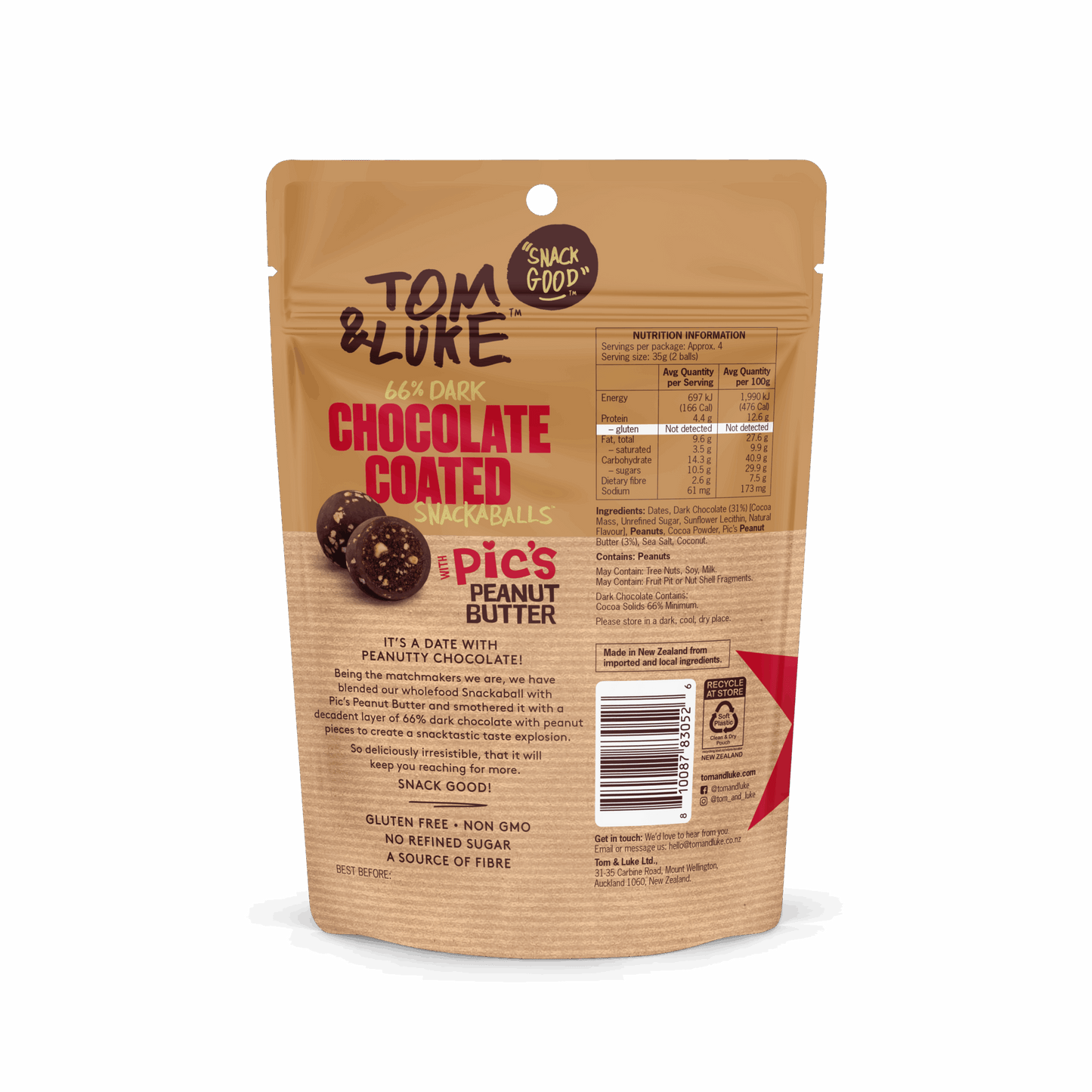 Tom & Luke Snackaballs - Pic’s Peanut Butter - 9 Pouch Box