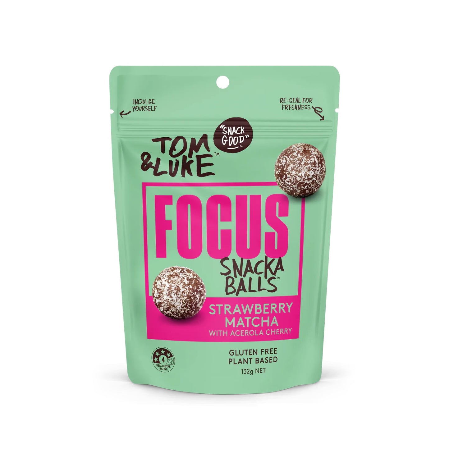 Tom&Luke Strawberry Matcha Snackaballs - 9 pouch box