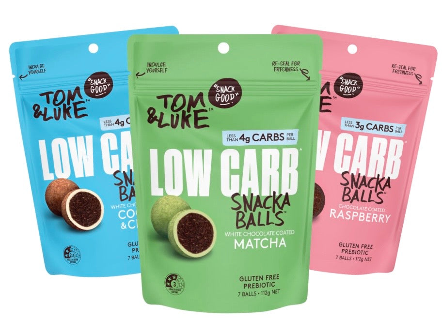 Tom & Luke Snackaballs - Low Carb - Mixed 9 Pouch Box