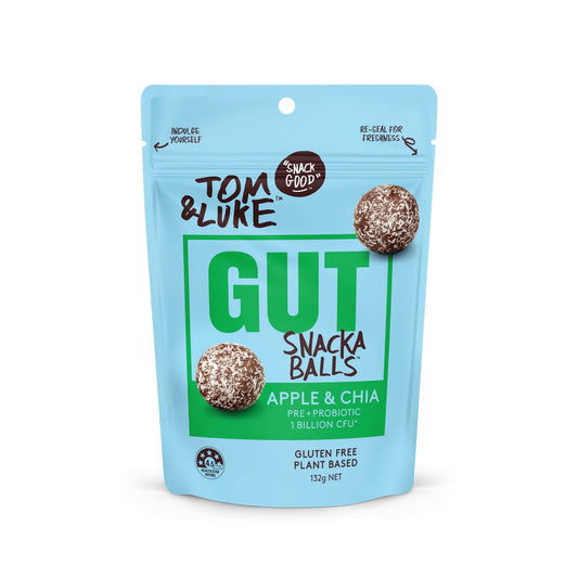 Tom&Luke Apple & Chia Gut Snackaballs - 9 pouch box