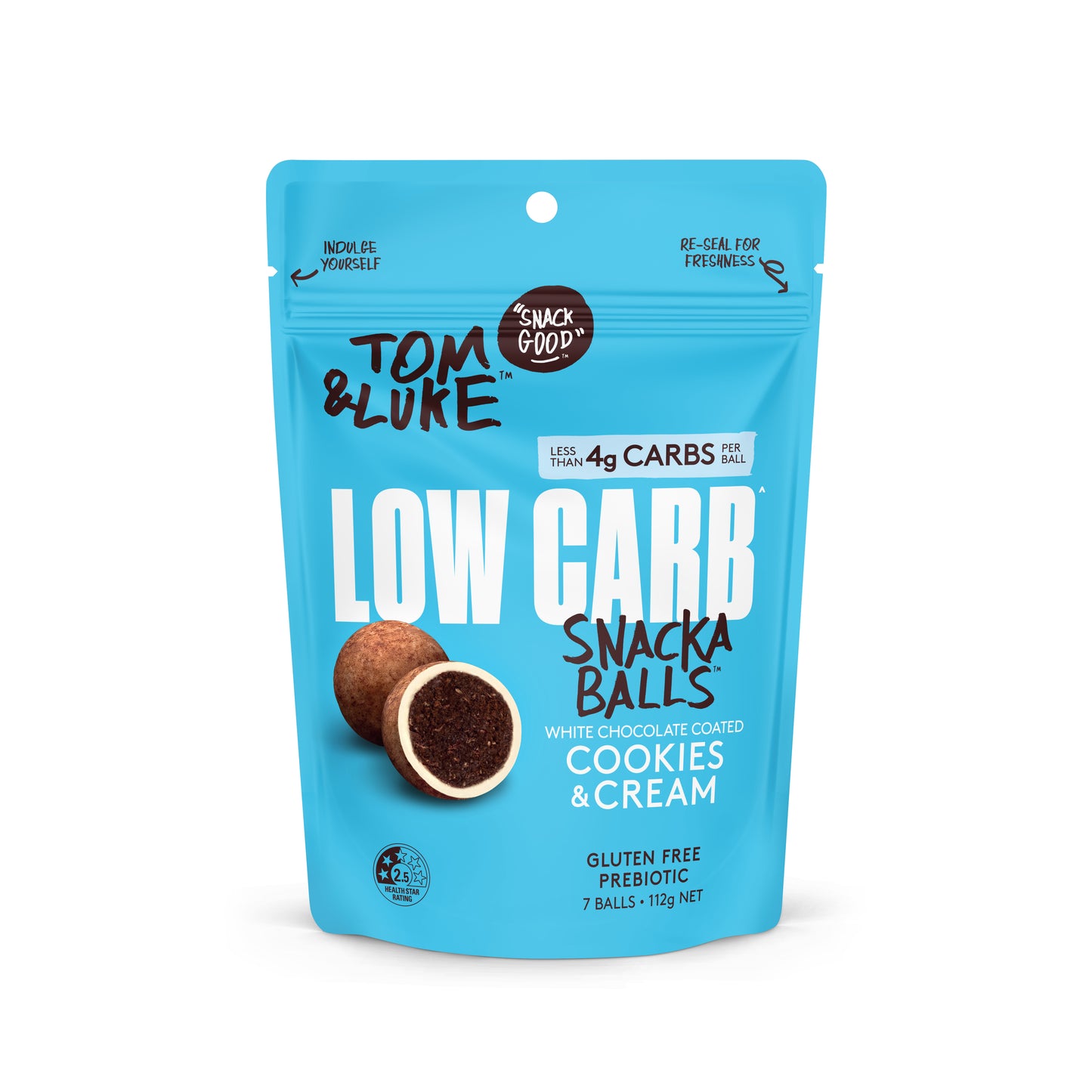 Tom & Luke Snackaballs - Low Carb - Cookies & Cream - 9 Pouch Box