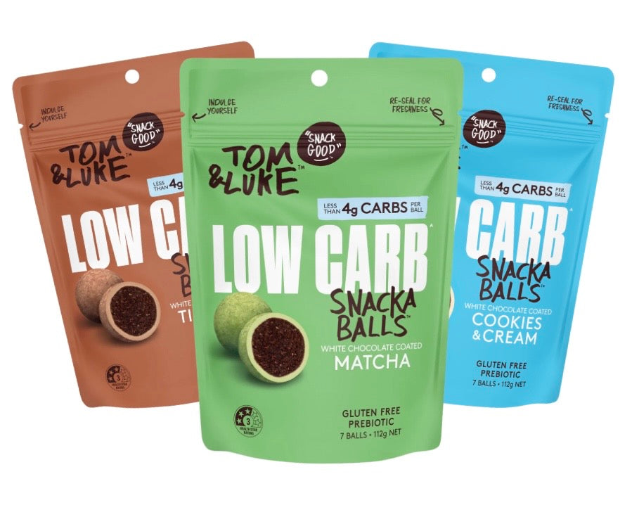 Tom & Luke Snackaballs - Low Carb - Mixed 9 Pouch Box
