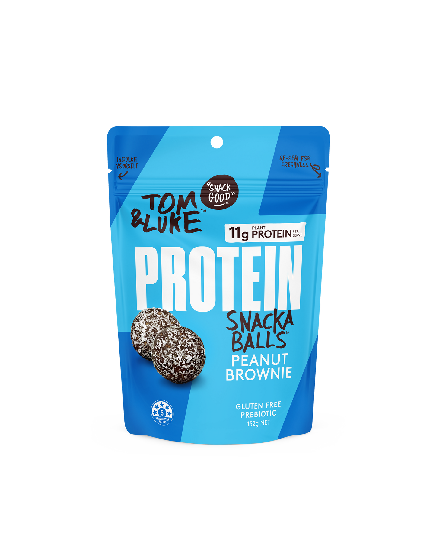 Peanut Brownie Tom&Luke Protein Snackaballs - 9 x pouches per box