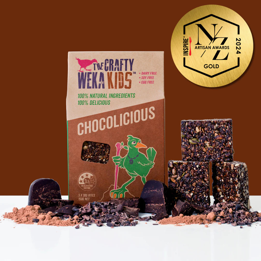 Crafty Weka Bites - Kids - Chocolicious - 5 x 150g Pouches