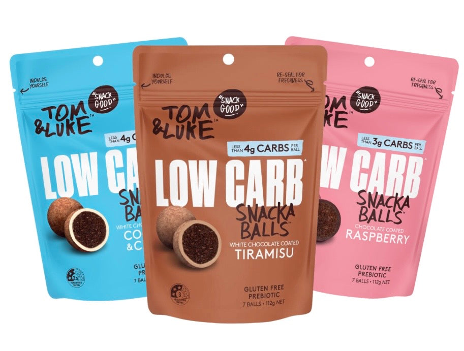 Tom & Luke Snackaballs - Low Carb - Mixed 9 Pouch Box